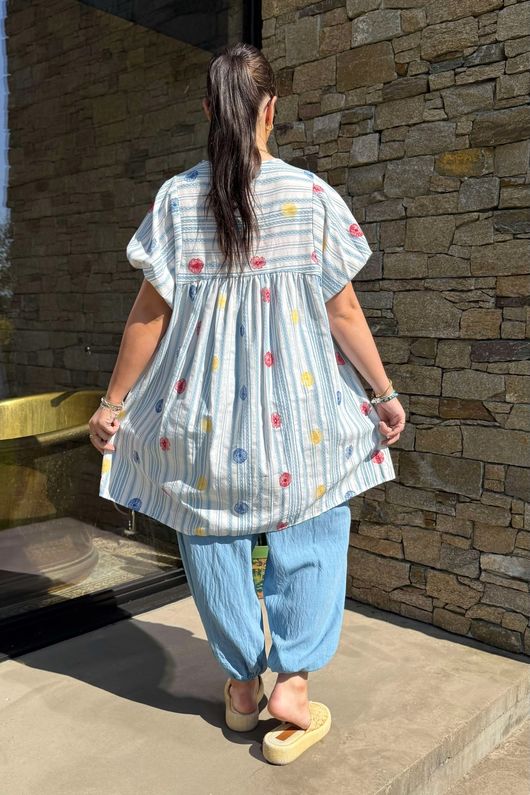 Made in Italy Haydn Smock Tunic Blue